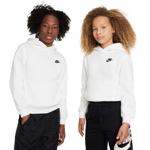 BOYS - Nike NSW Club LBR Fleece Hoodie - Black/White