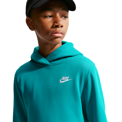 MENS - Nike NSW Club LBR Fleece Hoodie - White/Energy