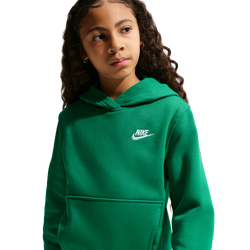 Boys' Grade School - Nike NSW Club LBR Fleece Hoodie - Malachite/White