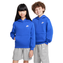 Boys' Grade School - Nike NSW Club LBR Fleece Hoodie - Game Royal/White