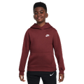 Nike NSW Club LBR Fleece Hoodie - Nike Dark Team Red/White