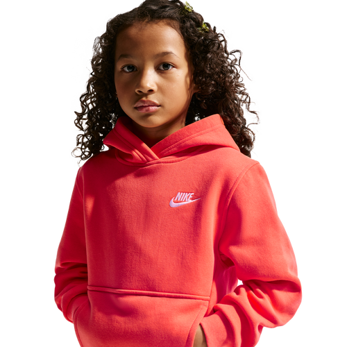 MENS - Nike NSW Club LBR Fleece Hoodie - White/Turf Orange