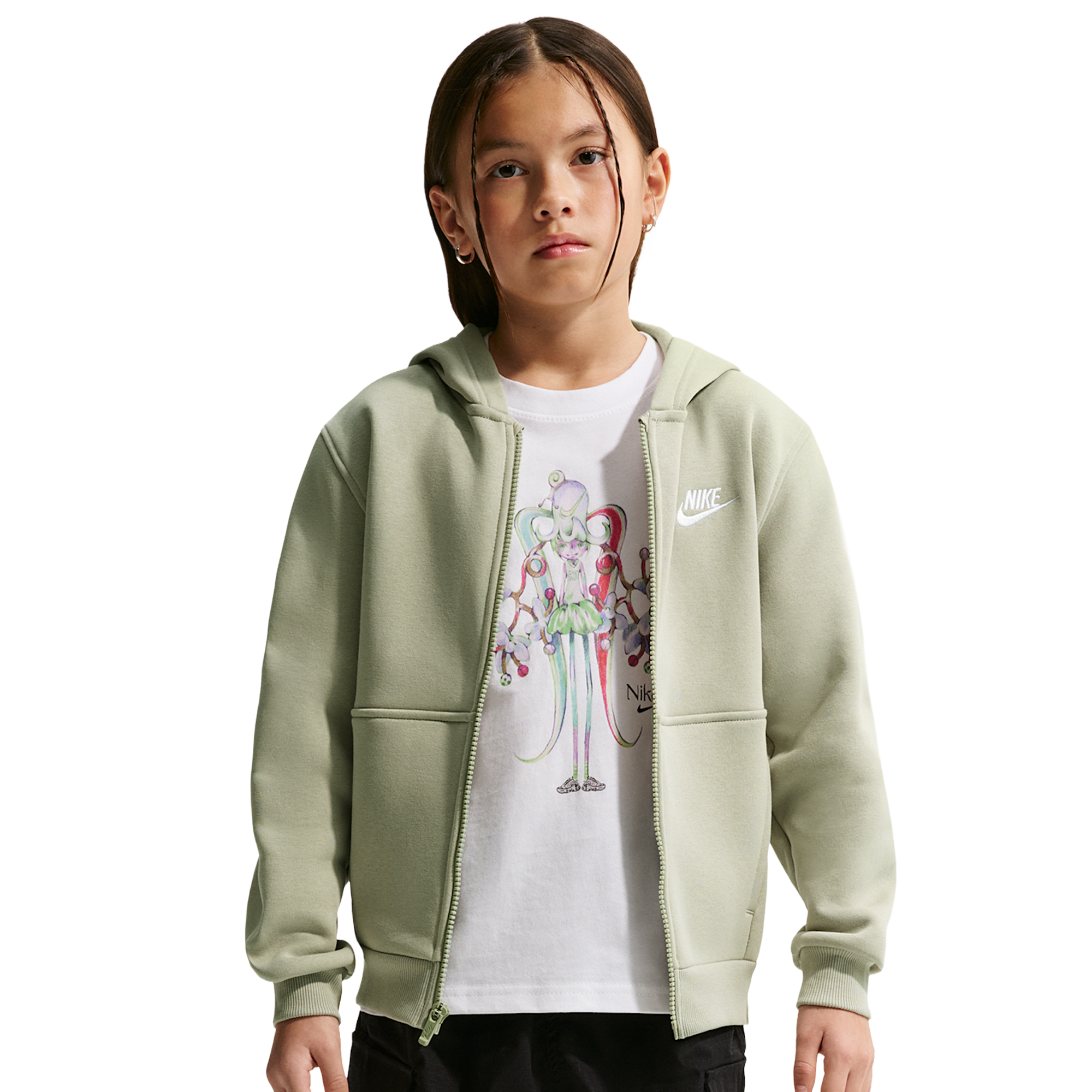 Nike NSW Club Fleece Full-Zip LBR Hoodie - Boys' Grade School