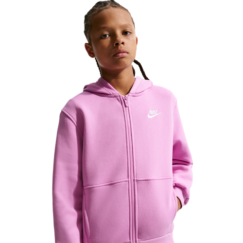Nike NSW Club Fleece Full-Zip LBR Hoodie - Nike Lt Magenta/White