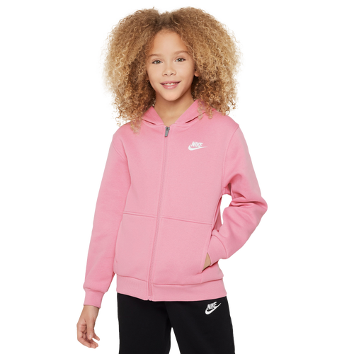 Nike NSW Club Fleece Full-Zip LBR Hoodie - Nike White/Medium Soft Pink