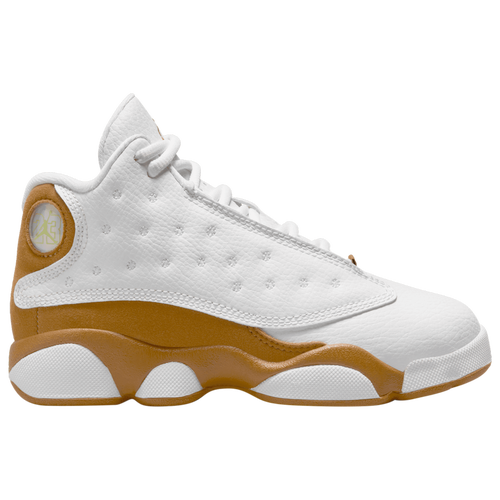 

Boys Preschool Jordan Jordan Retro 13 - Boys' Preschool Basketball Shoe White/Wheat Size 02.5