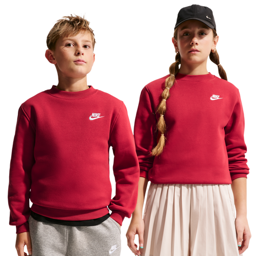 Nike Club Fleece Crew LBR - Nike Tough Red/White