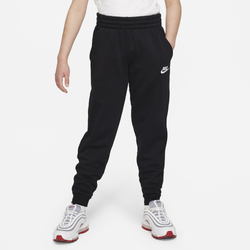 Boys' Grade School - Nike NSW Club LBR Fleece Joggers - White/Black