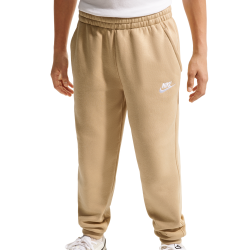 MENS - Nike NSW Club LBR Fleece Joggers - Linen/White