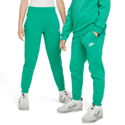 Boys' Grade School - Nike NSW Club LBR Fleece Joggers - Stadium Green/White