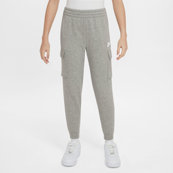 Boys' Grade School - Nike NSW Club Fleece LBR Cargo Pants - Dark Grey Heather/White