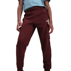 Boys' Grade School - Nike NSW Club Fleece LBR Cargo Pants - Red/White/Red