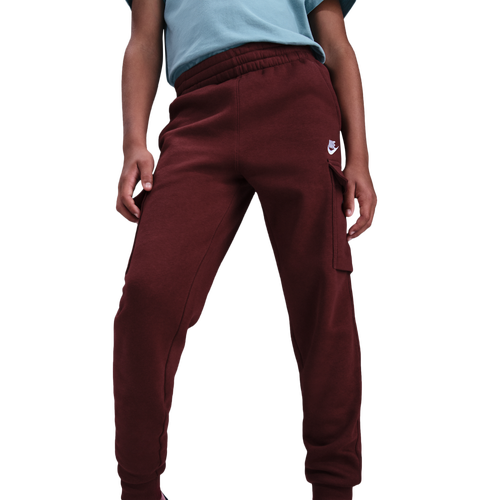 BOYS - Nike NSW Club Fleece LBR Cargo Pants - Red/White