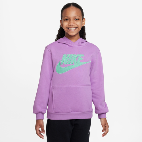 

Nike Boys Nike NSW Club Patch Fleece Hoodie - Boys' Grade School Rush Fuchsia/Emerald Rise Size S