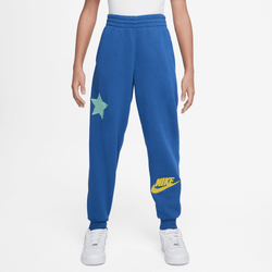 Boys' Grade School - Nike NSW Club Patch Fleece Joggers - Royal/Optic Yellow