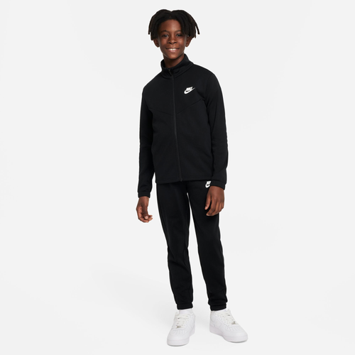 Nike Kids' Boys  Nsw Full-zip Hbr Tracksuit In White/black