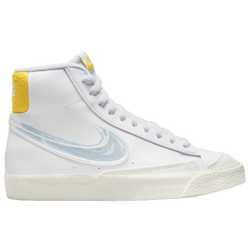 Boys' Grade School - Nike Blazer Mid '77 - White/Blue/White