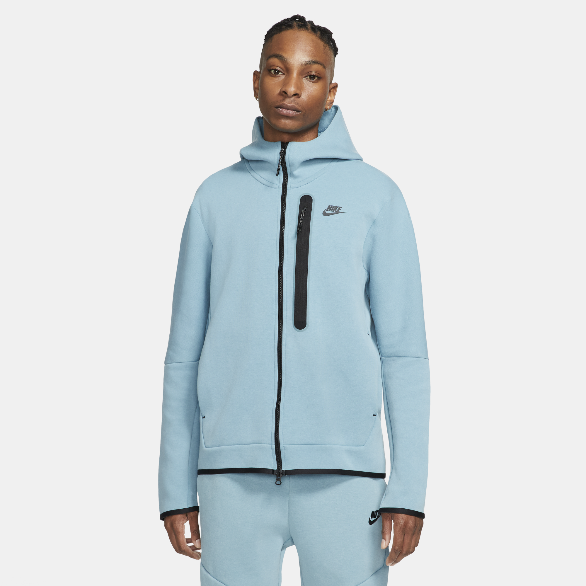 light blue nike tech fleece tracksuit