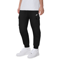 Men's - Nike Cargo Club Pants - Black/White