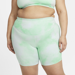 Women's - Nike Plus Size One 7" Iconclash Core Tights - Green/White