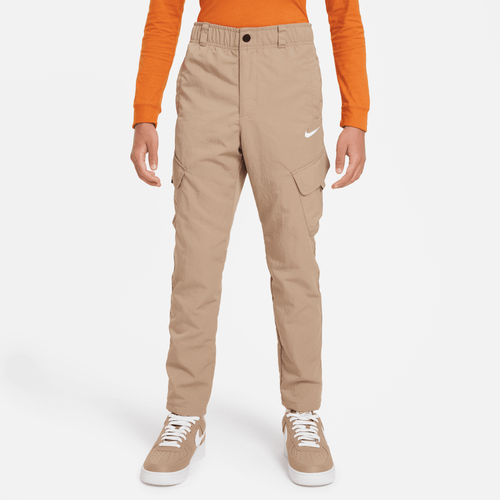 Shop Nike Boys  Woven Cargo Pants In Khaki/khaki