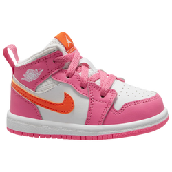 Boys' Toddler - Jordan AJ 1 Mid - Pinksicle/Safety Orange/White