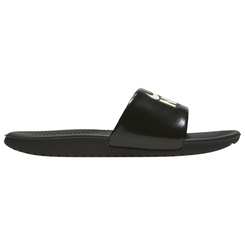 

Boys Nike Nike Kawa Slide Fun - Boys' Grade School Shoe Black/White/Volt Size 04.0