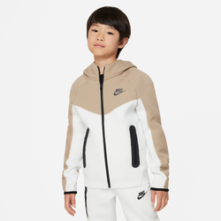 Boys' Grade School - Nike NSW Tech Fleece Full-Zip Hoodie - White/Black