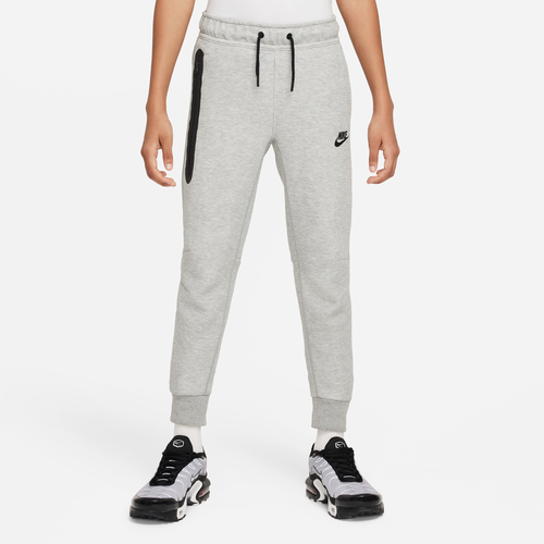 Shop Nike Boys  Nsw Tech Fleece Pants In Dark Heather Grey/black/black