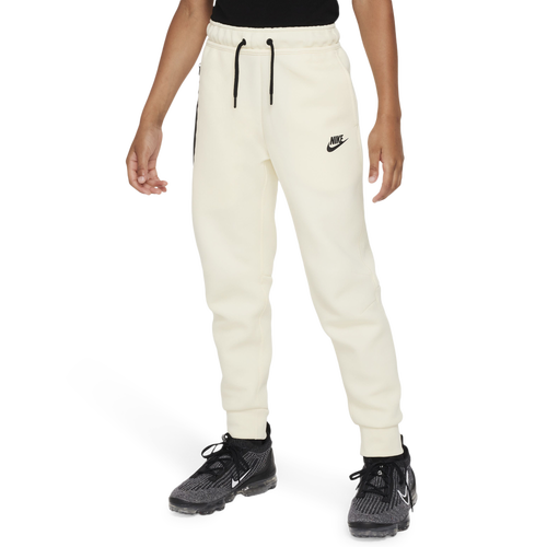 

Nike Boys Nike NSW Tech Fleece Pants - Boys' Grade School Coconut Milk/Black/Black Size L