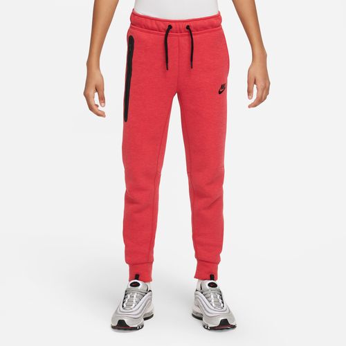 Shop Nike Boys  Nsw Tech Fleece Pants In University Red/black/black