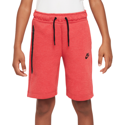 

Boys Nike Nike Tech Fleece Shorts - Boys' Grade School Red/Red Size L