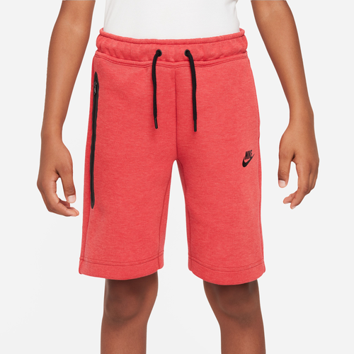 Shop Nike Boys  Tech Fleece Shorts In Red/red