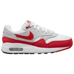 Boys' Grade School - Nike Air Max 1 - White/Red/Grey