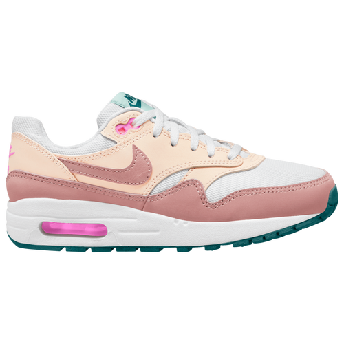 

Girls Nike Nike Air Max 1 - Girls' Grade School Shoe White/Red Stardust/Guava Ice Size 05.5