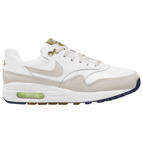 

Girls Nike Nike Air Max 1 - Girls' Grade School Shoe Bronzine/White/Light Orewood Brown Size 01.0