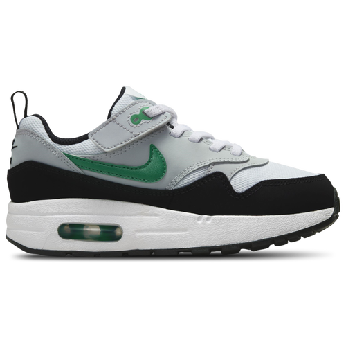 

Nike Boys Nike Air Max 1 EasyOn - Boys' Preschool Running Shoes White/Stadium Green/Pure Platinum Size 10.0