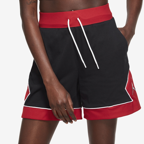 

Jordan Womens Jordan LWT Diamond Shorts - Womens Black/Gym Red Size XS