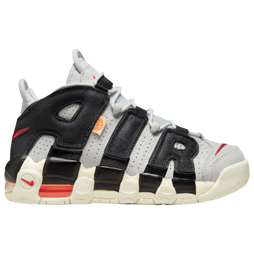 Nike Kids' Boys  Air More Uptempo In Photon Dust/university Red/total Orange