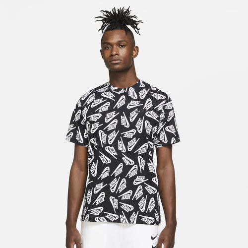 

Nike Mens Nike Essentials All Over Print T-Shirt - Mens Black/White Size XXL