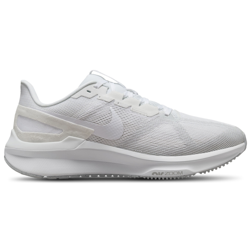 

Nike Mens Nike Air Zoom Structure 25 Wide - Mens Running Shoes White/White/Pure Platinum Size 10.5