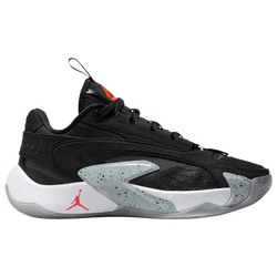 Boys' Grade School - Jordan Luka 2 - Wolf Grey/Bright Crimson/Black