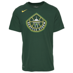 Women's - Nike WNBA U Dry Essential Logo T-Shirt - Fir Green/Yellow Strike
