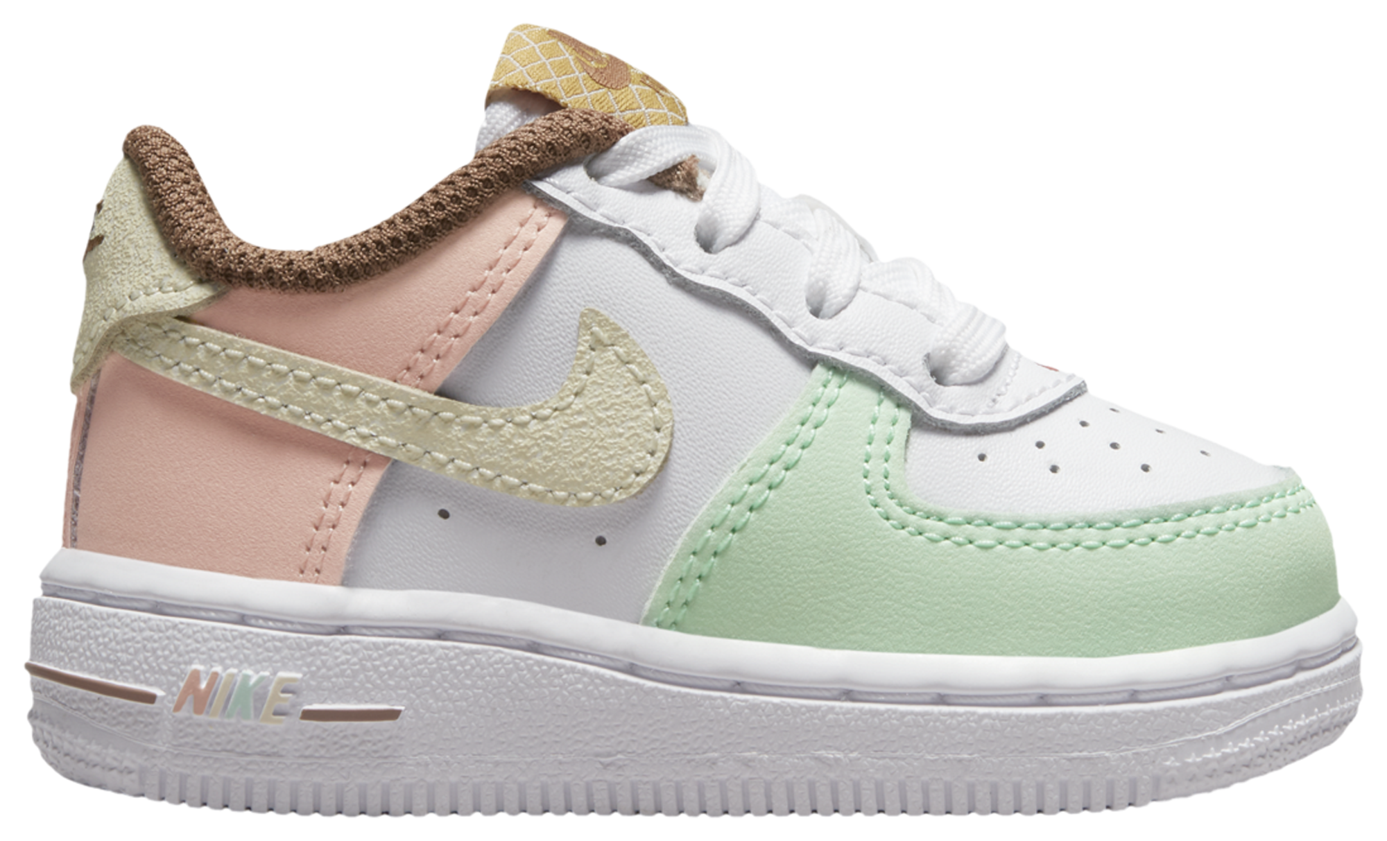 Nike Toddler's Force 1 LV8 White/Multi-Color-Medium Blue (DQ7769 100)