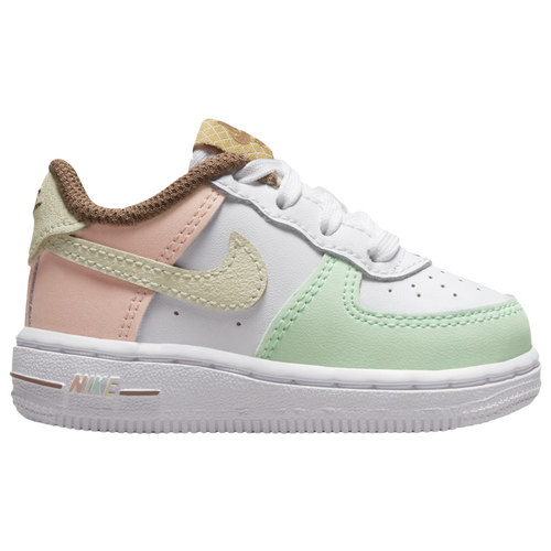 

Boys Nike Nike Air Force 1 LV8 - Boys' Toddler Shoe White/White/Green Size 04.0