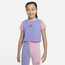 Nike Crop T-Shirt - Girls' Grade School Light Thistle/Pink/Orange Pearl