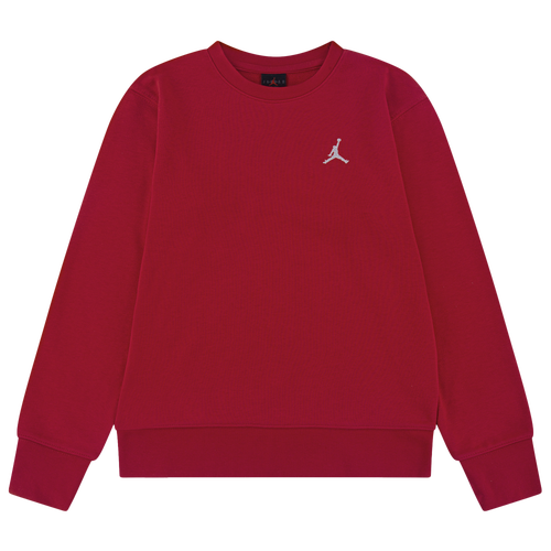 Jordan Boys   Brooklyn French Terry Essential Crew In Red