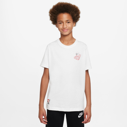 Shop Nike Boys   Nsw Fa23 Boxy T-shirt 2 In White/white