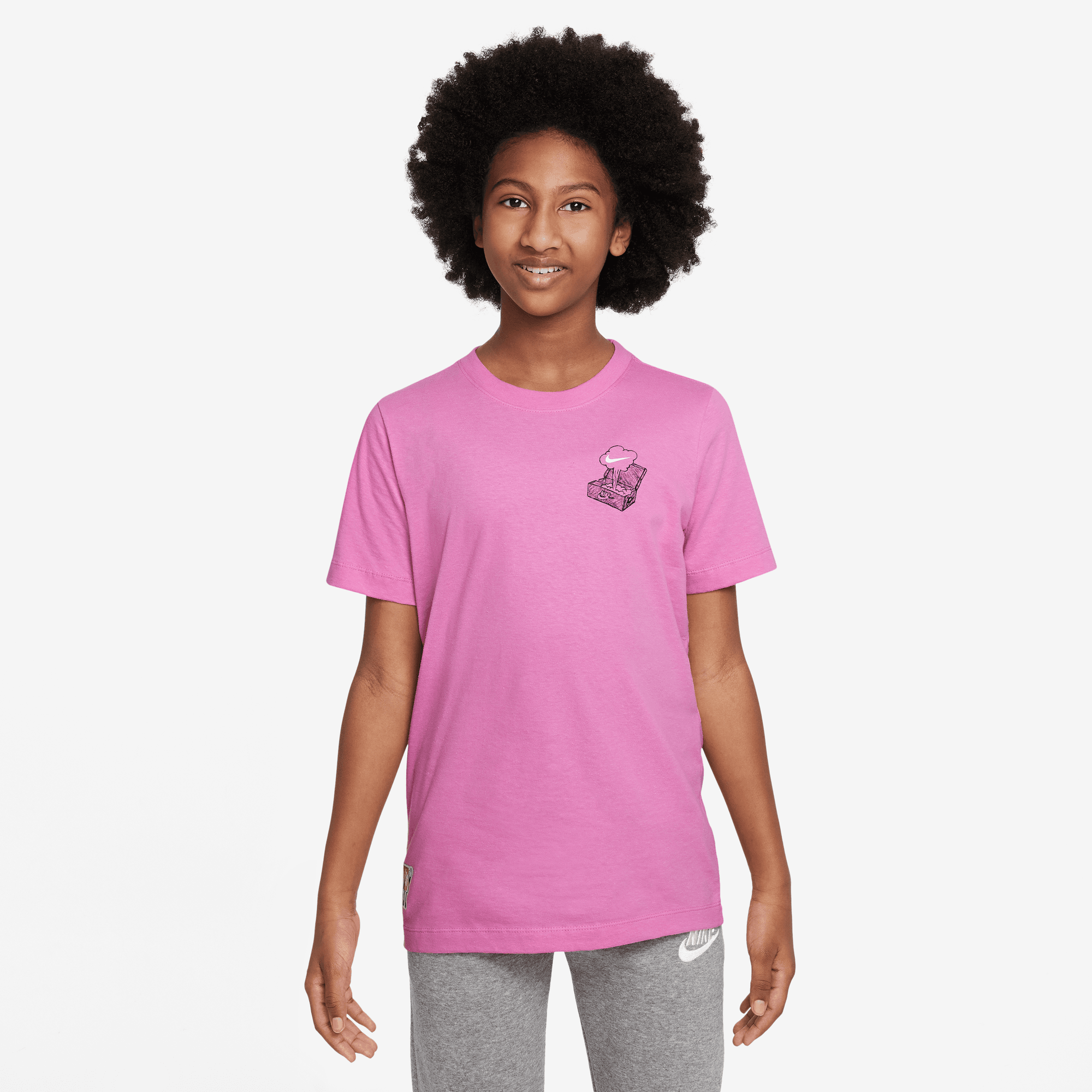 Nike Pink AS M NSW TEE NSW 2 Longline Pure Cotton T-shirt