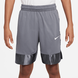 Boys' Grade School - Nike Dri-FIT Elite 23 Stripe Shorts - Smoke Grey/White